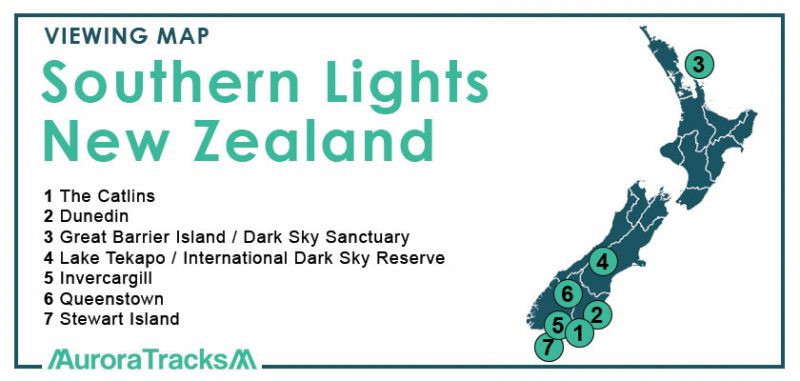 map southern lights in new zealand