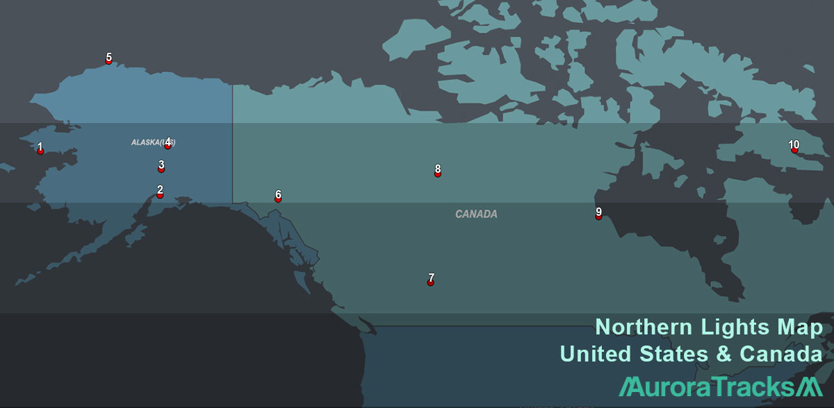 Northern Lights Map Where Northern Lights are in the World Aurora