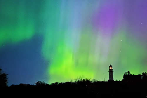 Viewing the northern lights along Maine's coast